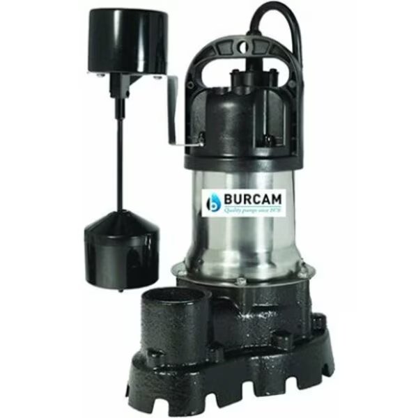 Submersible Sump Pump 1/2Hp 115V Vrt Swit, Bur Cam Pumps, Mfr#: 300526